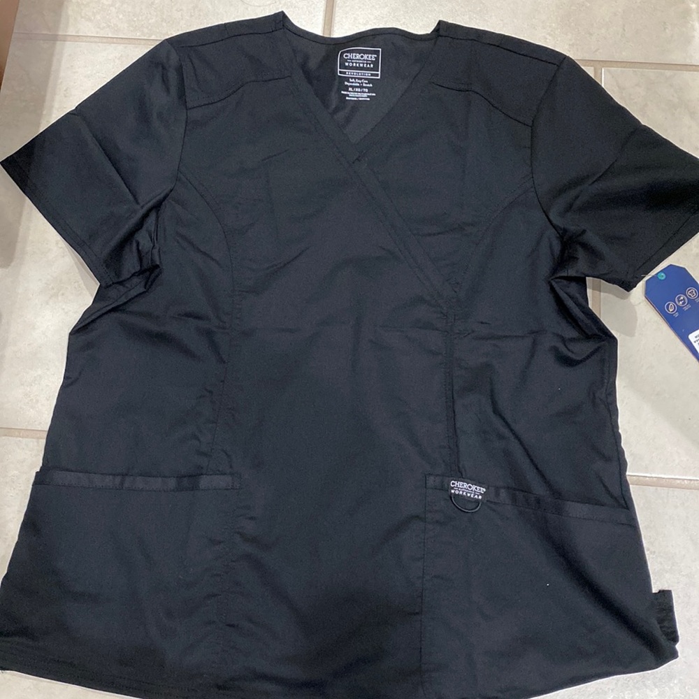 Black scrub top